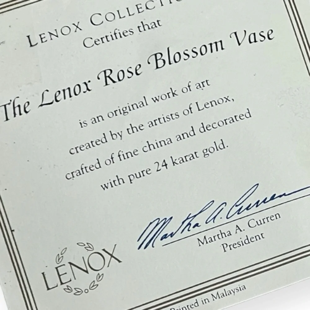 Lenox rose blossom bud vase limited edition Lenox Collections